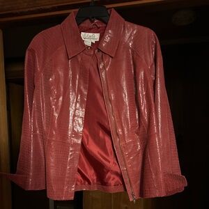 Aria Red Leather Jacket